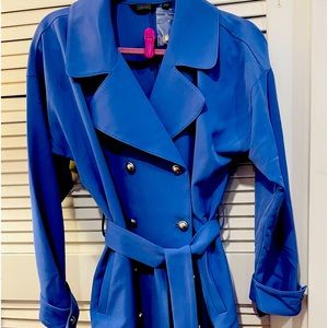 G by Giulian -Black Label  Trench Coat $65.00 Veri Peri- Petite Large